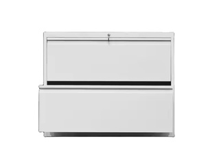 Archivador lateral de acero de 2 cajones con cierre centralizado Muebles de oficina duraderos Características bloqueables de metal de golpe ancho - Product Image 5