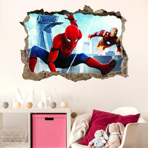 Autocollants muraux <span class=keywords><strong>3d</strong></span> en forme du film de bande dessinée, <span class=keywords><strong>Spiderman</strong></span>, décoration murale pour les chambres d'enfants, pour la maison, pour garçons - Product Image 3