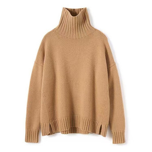 Женский свитер-водолазка из <span class=keywords><strong>100%</strong></span> чистого кашемира, высококачественный, класса люкс, оверсайз, крупной вязки, от производителя, оптом на заказ - Product Image 1