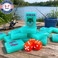 Soldes Exceptionnelles : Ensemble de Mahjong Américain Professionnel avec Stock en Entrepôt Local aux États-Unis pour Livraison Rapide – Tuiles de Mahjong Thème Pêche