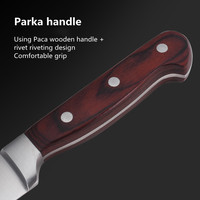 Ensemble de couteaux de chef de haute qualité, 2 pièces, couteau à découper et fourchette, acier inoxydable, manche en bois PAKKA, fourchette BBQ avec boîte cadeau