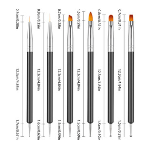 Kit <span class=keywords><strong>de</strong></span> Pinceaux pour Nail Art 6 pièces/kit Noir – Pinceaux <span class=keywords><strong>de</strong></span> Manucure Double Tête, Stylo à Points pour Ongles, Peinture Gel UV, <span class=keywords><strong>Dessin</strong></span> et Liner - Product Image 4