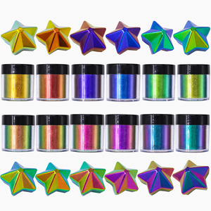 SH Polvere Glitter Magica Effetto Specchio Camaleonte 12 <span class=keywords><strong>Colori</strong></span> di Alta Qualità per Nail Art Fai da Te e Ombretto - Product Image 1