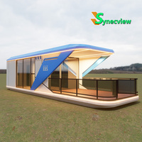 Maison Modulaire Préfabriquée en Acier de Luxe Moderne, Écologique, Mini-Maison Mobile, Cabane Préfabriquée, Bureau, Boutique, Villa de Parc