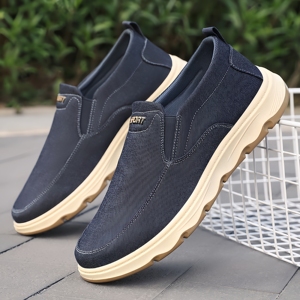 Chaussures pour hommes décontractées en <span class=keywords><strong>toile</strong></span> tendance respirantes printemps et été antidérapantes pour hommes paresseux nouveau Style de marche en plein air chaussures pour hommes - Product Image 2