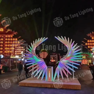 Luces LED 2D con Forma de Alas de Ángel Navideñas para Decoración de Entradas de Hoteles, Centros Comerciales y Zonas Fotográficas en Festivales de Invierno - Product Image 6