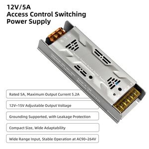 Fuente de Alimentación Conmutada TIMY de 12V 5A para Control de Acceso, Voltaje Ajustable, Protección Múltiple, Kit de Sistema de Entrada Amplia, Protección de Seguridad - Product Image 1