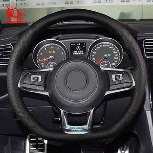 Housse de volant de voiture Swift personnalisée DIY <span class=keywords><strong>Cabriolet</strong></span> sport cuir VW 1 Pcs pour Volkswagen Scirocco GTS Polo GTI Golf GTE <span class=keywords><strong>T</strong></span>-<span class=keywords><strong>roc</strong></span> - Product Image 5