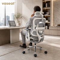 Chaise de bureau ergonomique en alliage d'aluminium de qualité supérieure avec dossier en maille pour le mobilier commercial moderne de direction (approvisionnement OEM/ODM)