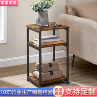 Table console haute moderne en fer avec rangement, petite table d'appoint pour salon, chambre, appartement, salle à manger, meubles de maison
