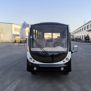 Autobús Eléctrico de Alta Calidad Estilo Vintage, Carro de Golf Eléctrico de 23 Asientos, Autobús Turístico Negro Grande con 23 Asientos - Product Image 5