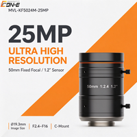 Objectif industriel FA MVL-KF5024M-25MP 50mm F2.4 à ouverture manuelle, focale fixe, 25MP, pour vision industrielle, haute transmission