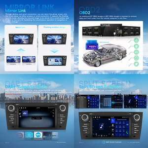 Radio para Auto Android Podofo para BMW E90 2005-2012, 4+64G, 7'', Carplay Inalámbrico, Android Auto, Estéreo para Auto, GPS, Wifi, FM, RDS, ODM, Venta al por Mayor - Product Image 3