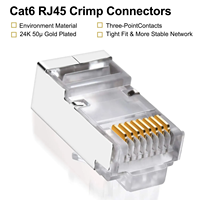 Connecteur Cat6 FTP RJ45 8P8C prise modulaire Ethernet prise RJ45 réseau non blindé avec des performances à grande vitesse pour le réseau