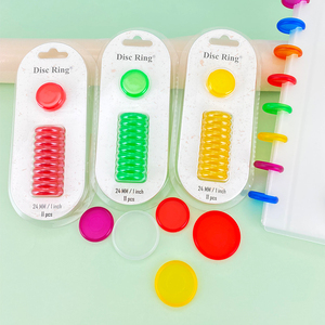 Tùy chỉnh 11 cái/gói nhiều màu nhựa trong suốt đĩa ràng buộc máy tính xách tay siêu rõ ràng nhựa mở rộng ràng buộc đĩa - Product Image 3