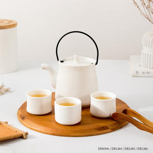 OEM Ceramic Tea Set With 1 Pot <b>And</b> 4 <b>Cups</b> <b>Large</b> Capacity For Afternoon Tea Household Use DB1384 DB1385 DB1386 - Product Image 2