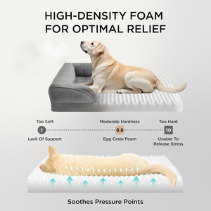 Coussin orthopédique de luxe personnalisé en mousse pour chien, avec housse amovible et lavable, vente en gros - Product Image 2