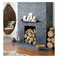 Fourniture d'usine Design moderne Noir Jiujiang Ardoise Pierre Panneaux muraux Façade Décoratif Naturel Split Tile Surface Villas