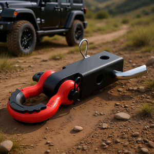 Attelage de remorque en acier de 2 pouces avec anneau en D pour camion et Jeep jusqu'à 66000 lb - Product Image 2