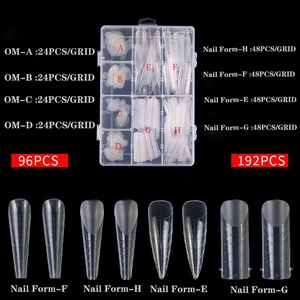 NOUVEAU Vente en gros 24pcs Tampon en <span class=keywords><strong>gel</strong></span> de silicone transparent, mat, double forme, pour extensions d'ongles. - Product Image 2