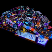 Equipo de Juego Infantil Comercial, Profesional, Duradero, Seguro, Moderno, Atractivo, de Nuevo Diseño, Laberinto Grande para Niños, Parque Infantil Interior