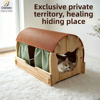 Condo pour petits animaux en bois massif, maison à plusieurs niveaux pour animaux de compagnie, meubles pour chats et lapins avec griffoir