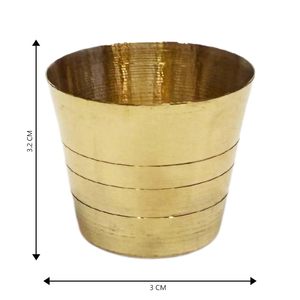 Juego de Thali Tradicional de Latón para Pooja Bhog con Plato, Tazón, Vaso y Cuchara, Juego Decorativo para Rituales de Templo y Festividades - Product Image 2