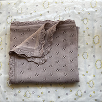 Couverture de bébé tricotée au Crochet de polyvalence quatre saisons d'inspiration nordique de haute qualité avec dentelle creuse climatisation jetée