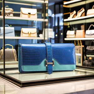 Portefeuille long pour femme, pochette en cuir véritable avec fermeture éclair, portefeuille de haute qualité pour les voyages, l'usage quotidien et le bureau - Product Image 1