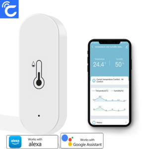 منتجات منزلية ذكية بتطبيق واي فاي مستشعر درجة الحرارة والرطوبة من تويا مع منزل جوجل - Product Image 2