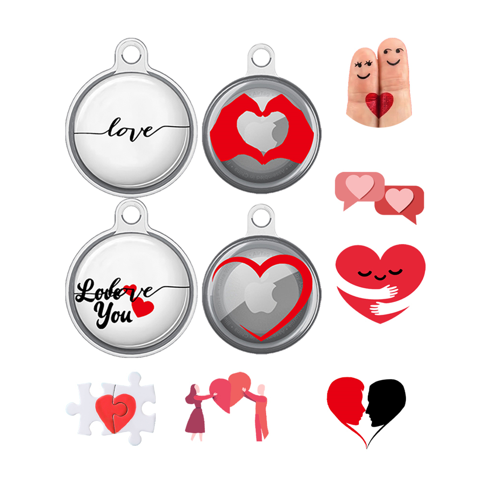 360 полная упаковка, индивидуальный чехол для обнимания любящего сердца, защитный силиконовый чехол для Apple Airtag