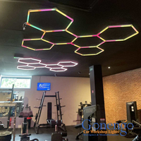 Penjualan langsung pabrik lampu Bar LED RGB heksagonal kelas atas tabung pencahayaan RGB Aluminium pintar Premium