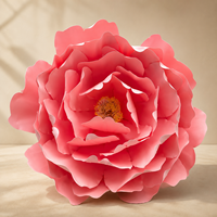 Sculpture géante de tête de rose en papier, fleur artificielle rose, décoration pour événements de mariage, affichage floral commercial, décoration de scène