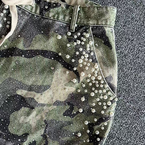 Quần short nam phong cách đường phố, màu phai nắng, kiểu dáng rộng, đính đá, họa tiết rằn ri, lưng thun - Cửa hàng trực tiếp từ nhà máy, dịch vụ OEM - Product Image 6