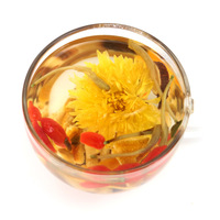 Thé en infusion de chrysanthème et de baies de goji, mélange bienfaisant, sachets individuels, boîte de 120g avec graines de cassia et réglisse