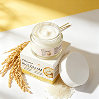 Crème pour le visage OEM ODM à l'extrait de riz, acide hyaluronique, soin nourrissant et éclaircissant pour la peau, produit cosmétique pour femmes africaines, crème de soin de la peau