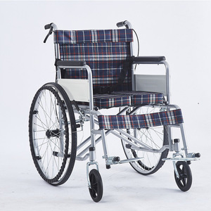 Fauteuil roulant manuel pliable léger de 24 pouces pour personnes âgées et handicapées, aide à la mobilité - Product Image 1