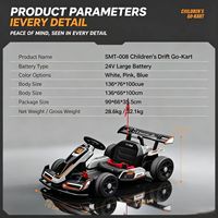 Mobil Listrik Anak Drift Go-Kart 24V Bertenaga Baterai untuk Anak Usia 3-12 Tahun dengan Sabuk Pengaman