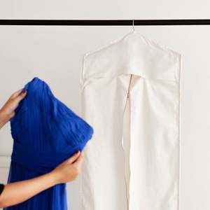 Sac de rangement pliable pour vêtements 100% coton avec fermeture à glissière, motif lettres, grande taille pour les voyages - Product Image 1