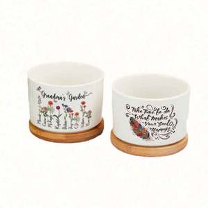 15oz Sublimation White Blanks Custom <b>Ceramic</b> Candle Jars <b>With</b> Bamboo <b>Lid</b> - Product Image 5