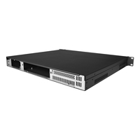 Boîtier de serveur 1U 400 mm, 2 baies 3,5 pouces, 4 baies 2,5 pouces, Flex ATX, alimentation, 2 ventilateurs 4020, acier galvanisé, moniteur LCD, Cloud Computing, IoT, en stock