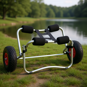 Chariot à main en aluminium avec 2 roues, cadre métallique durable pour le transport d'outils, utilisation en extérieur - Product Image 2