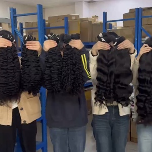 Extensions di <span class=keywords><strong>Capelli</strong></span> Umani Grezzi 100% Non Trattati, da Singolo Donatore, Doppia Trama, Ondulati <span class=keywords><strong>Naturali</strong></span>, Fasci Ricci Vietnamiti Birmani - Product Image 4