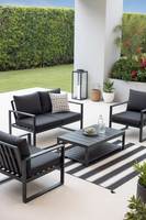 Postmodernes Umweltfreundliches Langlebiges Outdoor-Aluminium-Esszimmer-Set Vielseitige Erweiterbare Möbel für Innenhöfe und Freizeit