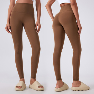 Спортивные леггинсы с высокой талией, бесшовные, с карманами, для фитнеса, с эффектом подтяжки ягодиц, для женщин - Product Image 2