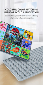 Halloween dinosaurus Natal laut nomor alfabet ruang beberapa tema Puzzle blok dengan papan gambar - Product Image 3