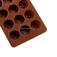 Ventes directes d'usine 3D moule à gâteau en Silicone marron pour chocolat Fondant pâtisserie et bonbons résine fleurs outils de gâteau