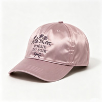Gorra de Béisbol Estilo Vintage con Bordado Floral, Visera Ajustable, Emblema Personalizado, 6 Colores, 100% Poliéster