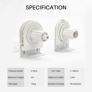 Accesorios para Persianas Enrollables de Material Metálico, Soporte de <span class=keywords><strong>Eje</strong></span> Redondo de 38 mm y Juego de Rodillos para Motor Tubular de 35 mm - Product Image 4