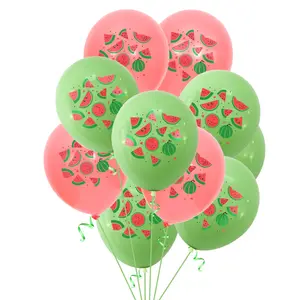 12寸西瓜乳胶气球夏季水果气球西瓜主题派对装饰